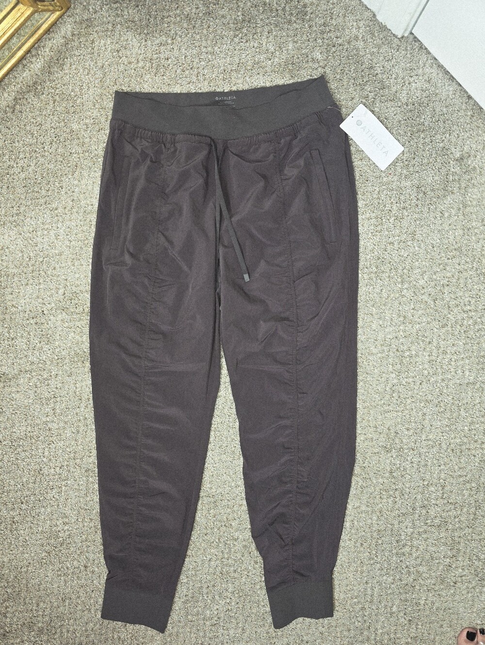 Athleta Dark Grey Attitude Athletic Jogger Pants Size 12